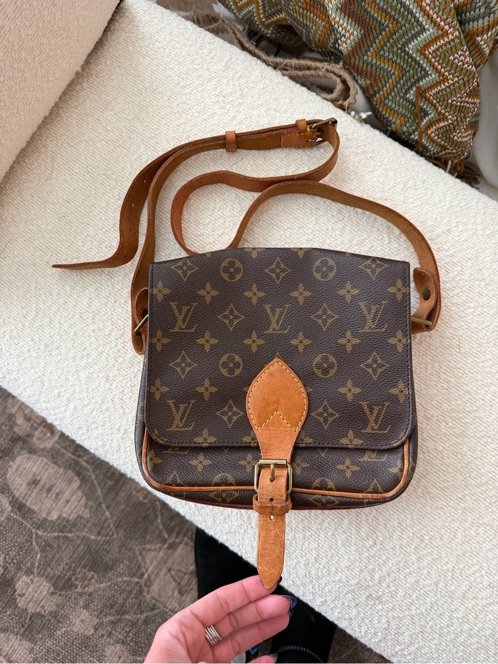 Louis Vuitton Monogram Canvas Crossbody in Brown and Tan